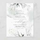 Papier Budget Mais Belle Elégante Aquarelle Foliage 2 (Devant)