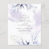 Papier Budget Mais Belle Elégante Violet Aquarelle (Devant)