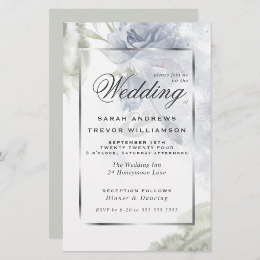 Papier Budget, mais de beaux Roses russes bleus (Devant / Derrière)