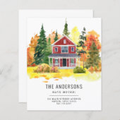 Papier Budget Maison Forêt Bois Nous avons déménagé autom (Devant / Derrière)