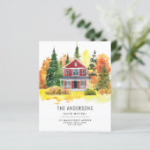 Papier Budget Maison Forêt Bois Nous avons déménagé autom (Debout devant)