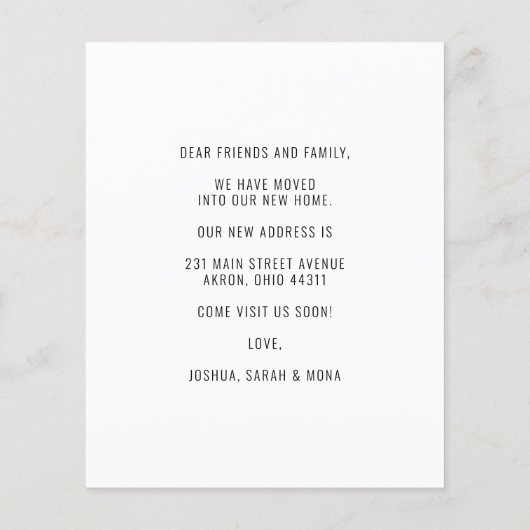 Papier Budget Maison Forêt Bois Nous avons déménagé autom (Dos)