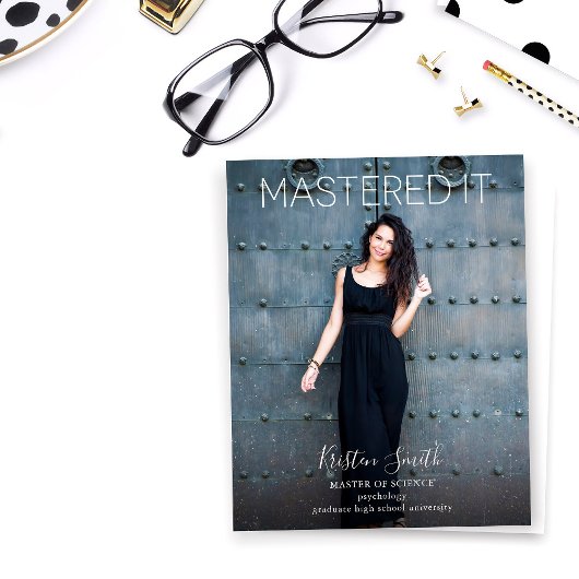 Papier Budget Maîtrise Il Diplômé Photo Faire-part