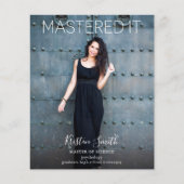 Papier Budget Maîtrise Il Diplômé Photo Faire-part (Devant)