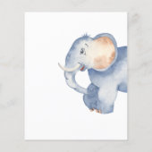 Papier Budget Mama et Baby Elephant Baby shower (Dos)