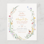 Papier Budget Maman Pour Être Fleur sauvage Boho Girl Bab (Devant)