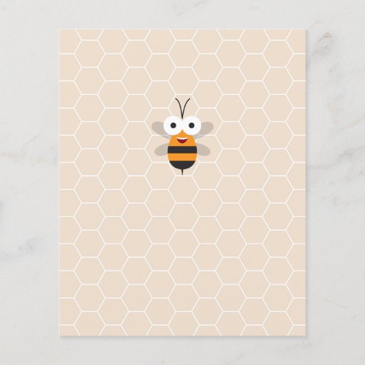 Papier Budget Maman to Be Honey Bee Baby shower Invitatio (Dos)