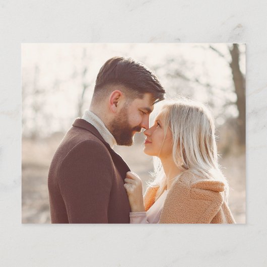 Papier Budget Marbre & Rose Gold Script L'amour est patie (Dos)