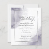 Papier Budget Mariage Abstrait Dusty Plum Argent (Devant)
