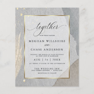 Papier Budget Mariage Abstrait moderne en pierre d'eau