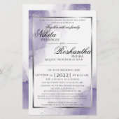 Papier Budget Mariage Améthyste Purple Personnalisé Nikit (Devant / Derrière)