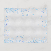 Papier Budget mariage argent bleu coeurs enregistrer la d (Dos)