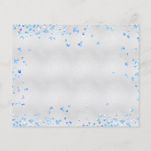 Papier Budget mariage argent bleu coeurs enregistrer la d (Dos)