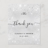 Papier Budget mariage argent parties scintillant poussièr (Devant)