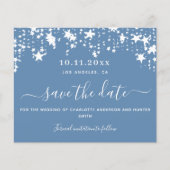 Papier Budget mariage bleu bleu Dusty étoile blanc enregi (Devant)