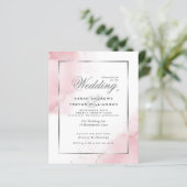 Papier Budget Mariage Blush Pink Silver Abstrait (Debout devant)