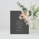 Papier budget mariage botanique pampas herbe invitation (Debout devant)