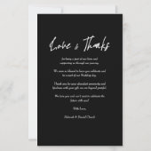 Papier Budget Mariage BW photo minimaliste Merci Vellum (Dos)