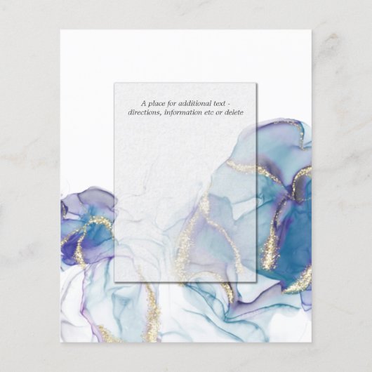 Papier Budget Mariage Celestial Turquoise Indigo Gold Abs (Dos)
