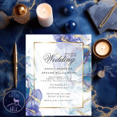 Papier Budget Mariage Celestial Turquoise Indigo Gold Abs