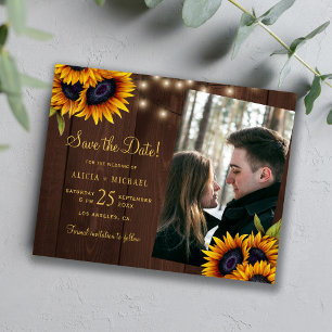 Papier Budget mariage champêtre photo faire part de date