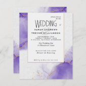 Papier Budget Mariage Ciels Abstraits Améthystes (Devant / Derrière)