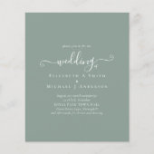 Papier Budget Mariage classique simple SAGE VERT (Devant)