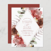 Papier Budget Mariage de automne Automne Floral Eucalyptu (Devant / Derrière)