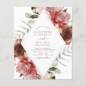 Papier Budget Mariage de automne Automne Floral Eucalyptu (Devant)