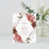 Papier Budget Mariage de automne Automne Floral Eucalyptu (Debout devant)