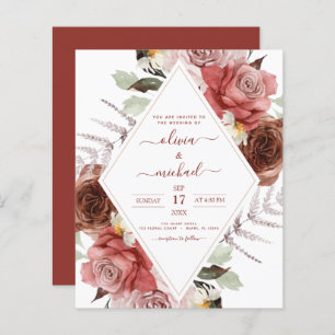 Papier Budget Mariage de automne Automne Floral Eucalyptu