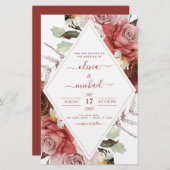Papier Budget Mariage de automne Automne Floral Eucalyptu (Devant / Derrière)