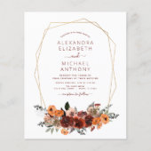 Papier Budget Mariage de automne Bourgogne Eucalyptus Flo (Devant)