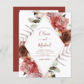 Papier Budget Mariage de automne photo Floral Eucalyptus (Devant / Derrière)