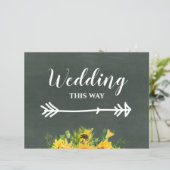 Papier Budget Mariage DE CETTE FAÇON Chalk Tournesols (Debout devant)
