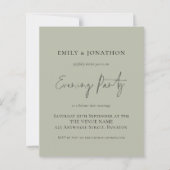 Papier Budget Mariage d'escalier léger Invitation de soir (Devant)