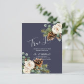 Papier BUDGET Mariage d'hiver Eucalyptus Roses de verdure (Debout devant)