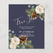 Papier BUDGET Mariage d'hiver Eucalyptus Roses de verdure (Devant)