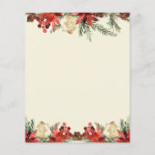 Papier Budget Mariage d'hiver Fête des mariées de Noël (Dos)