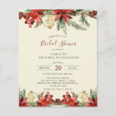 Papier Budget Mariage d'hiver Fête des mariées de Noël (Devant)