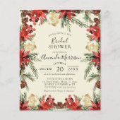 Papier Budget Mariage d'hiver Fête des mariées de Noël (Devant)