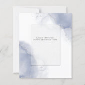 Papier Budget Mariage Dusty Blue Silver Abstrait (Dos)