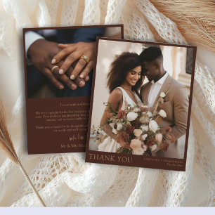 Papier Budget Mariage en terre cuite foncée Merci