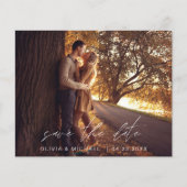 Papier Budget Mariage Enregistrer la date Photo Minimalis (Devant)