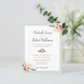 Papier BUDGET mariage floral rose et de belle taille (Debout devant)