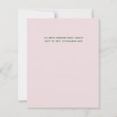 Papier Budget Mariage floral rose pâle bleu (Dos)