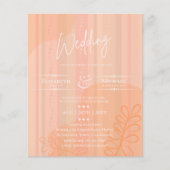 Papier BUDGET Mariage Inviter orange Pêche Abstraite (Devant)