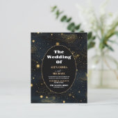 Papier Budget Mariage Lune Croissante Céleste Or (Debout devant)