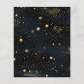 Papier Budget Mariage Lune Croissante Céleste Or (Dos)