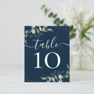 Papier BUDGET Mariage Marine Gold Eucalyptus Numéro de ta